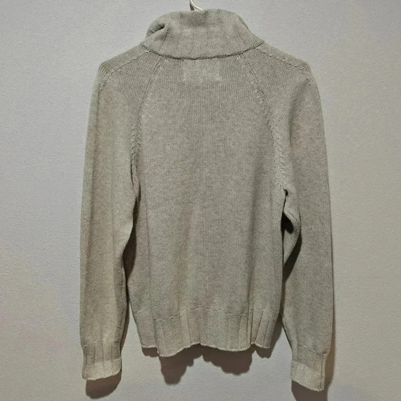 Common Threads NWOT Full Zip Large Sweater Heavy Thick Knitted Heather Gray - Picture 3 of 7